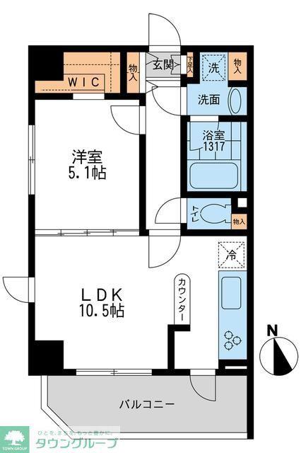 CASSIA押上(1LDK/7階)の間取り写真
