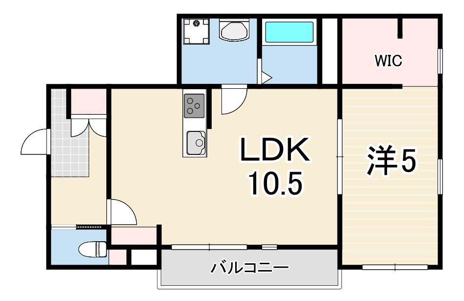 BENE OKAMOTO(1LDK/3階)の間取り写真