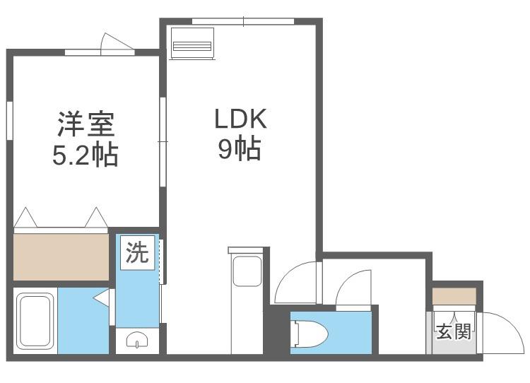 SAPHIR信濃(1LDK/1階)の間取り写真