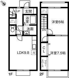 AVEX25(2LDK/1階)の間取り写真
