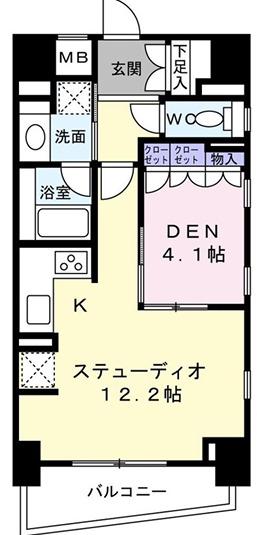 ファミール浅草シティーウエスト(1LDK/5階)の間取り写真