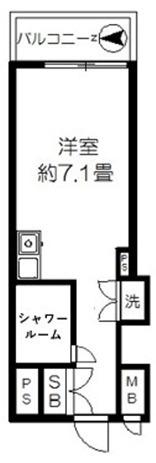 レジデンス上野(ワンルーム/5階)の間取り写真