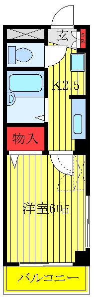 JR京浜東北線 東十条駅 徒歩3分 5階建 築22年(1K/1階)の間取り写真