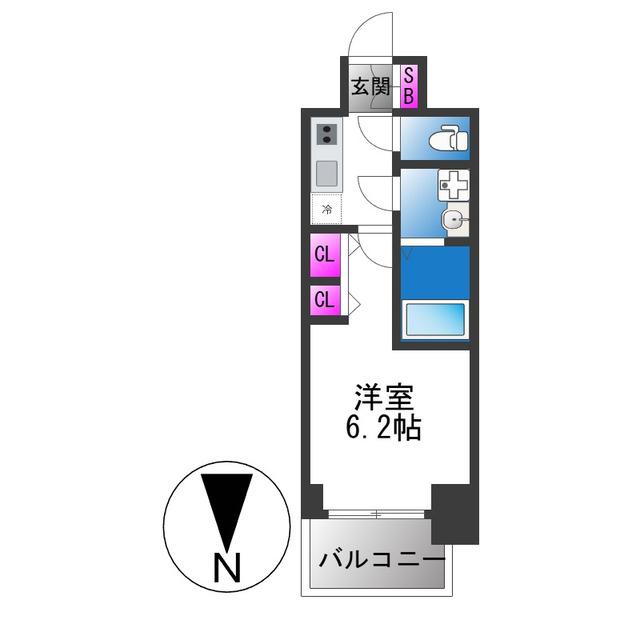 S-RESIDENCE布施AVENTRA(1K/9階)の間取り写真