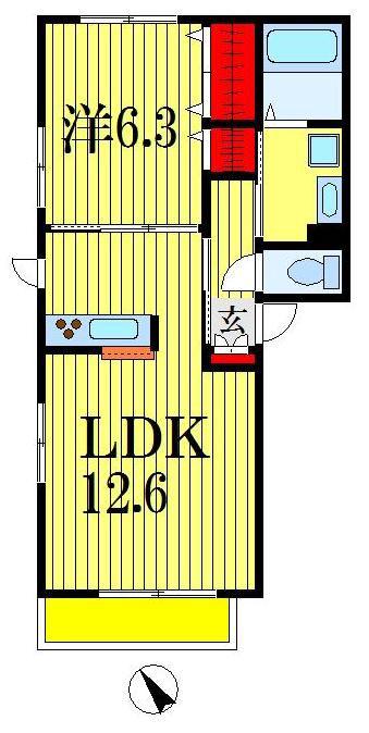 ブリサ マリナ(1LDK/1階)の間取り写真