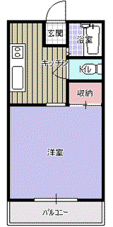 第3渡辺コーポ(1K/1階)の間取り写真