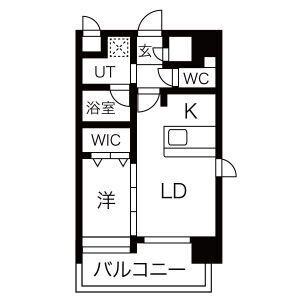 パグーロ城西(1LDK/10階)の間取り写真