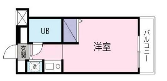 ジョイフル八王子(ワンルーム/5階)の間取り写真