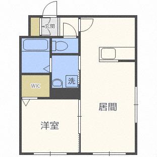 ポラリス元町(1LDK/4階)の間取り写真