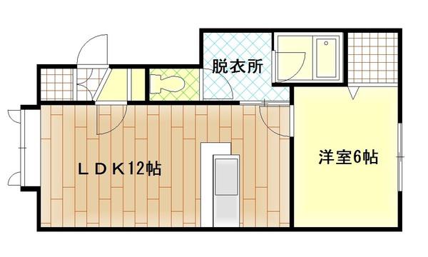 レールデュタンV(1LDK/2階)の間取り写真