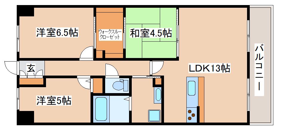 グレーシィ須磨アルテピアIII番街 2期棟(3LDK/19階)の間取り写真