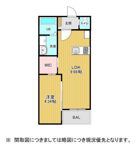 BRAVE BASE TBI(1LDK/1階)の間取り写真