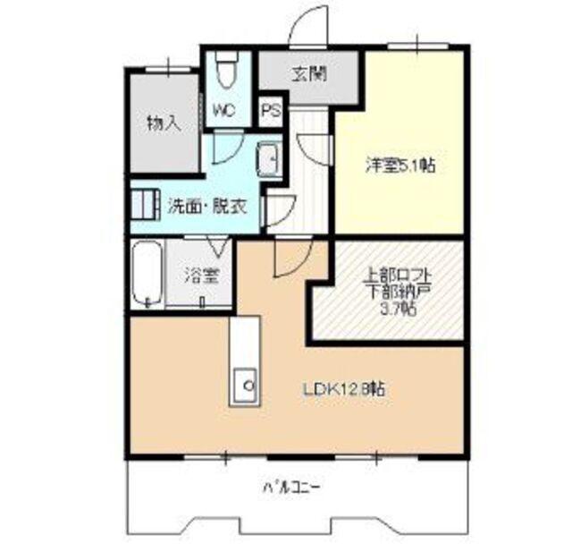 マンション善(1LDK/2階)の間取り写真