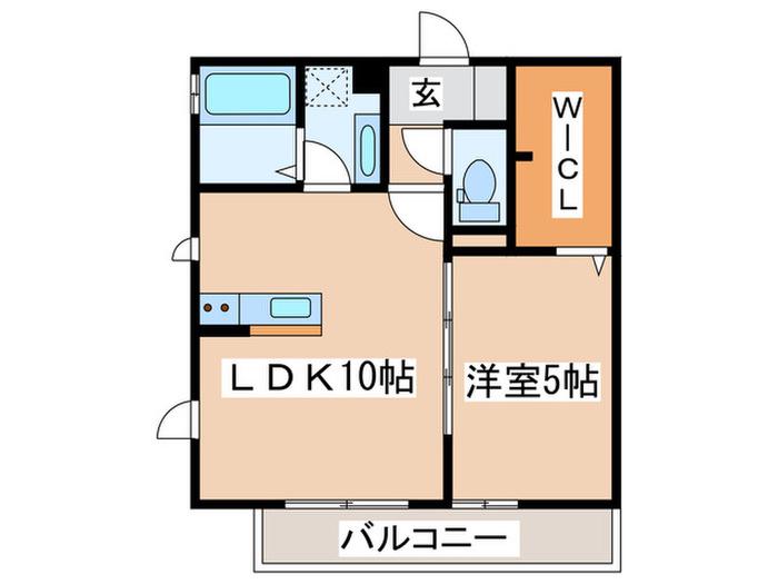 ルミナーレ町田(1LDK/2階)の間取り写真