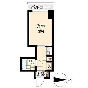 アソルティ東二番丁レジデンス(ワンルーム/2階)の間取り写真