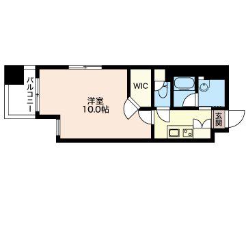 LASANTE恵比寿(1K/6階)の間取り写真