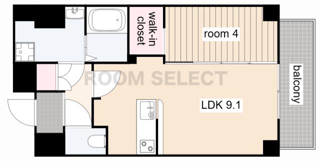 グランパークコート(1LDK/2階)の間取り写真