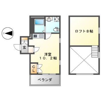 アーバン栄(ワンルーム/10階)の間取り写真