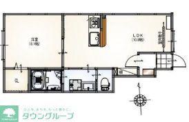 LAHAINA 8(1LDK/1階)の間取り写真