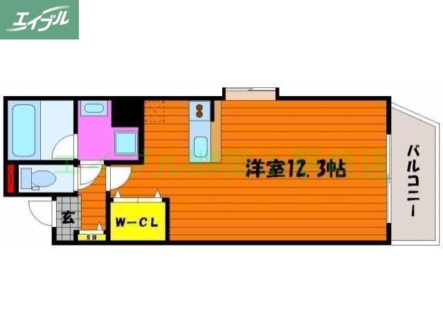 MIRIA大供(ワンルーム/5階)の間取り写真