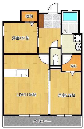 SOLUNA南小倉駅前I(2LDK/3階)の間取り写真