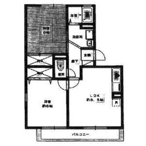 パークハウス1番館(2LDK/2階)の間取り写真