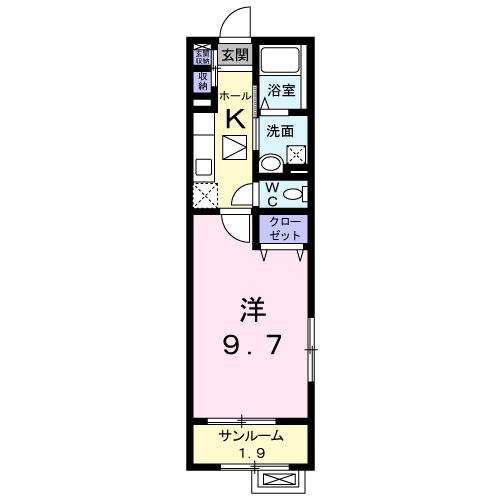コンフォルタIII(1K/1階)の間取り写真