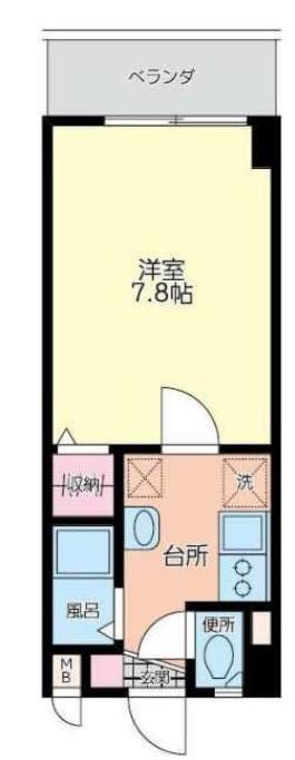VILLA加治屋(1K/5階)の間取り写真