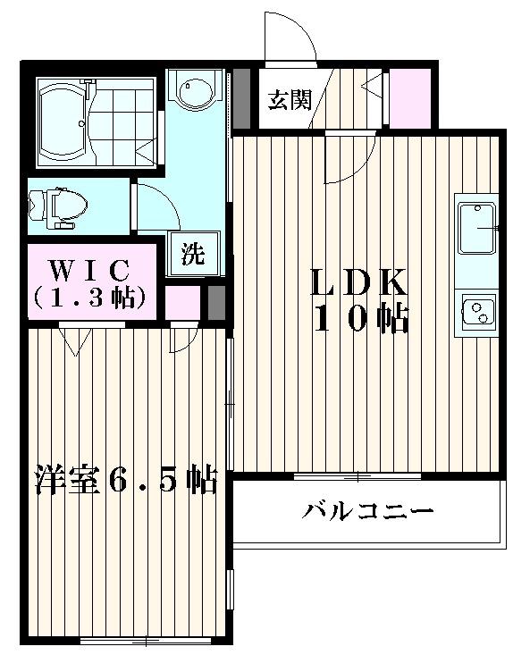 メゾン タテオト(1LDK/2階)の間取り写真