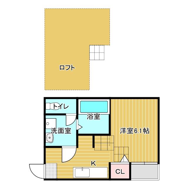 烏森レジデンス(1K/1階)の間取り写真