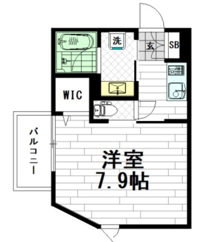 AVANTE勝山南(1K/3階)の間取り写真