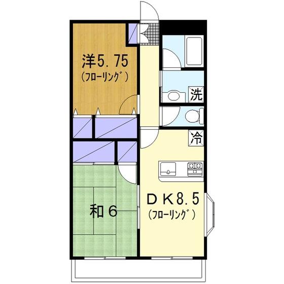 佐須田ビル(2DK/3階)の間取り写真
