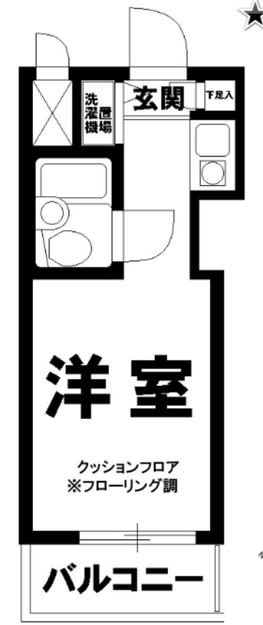 TOP早稲田(ワンルーム/4階)の間取り写真