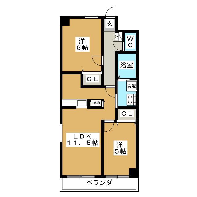 リバーシティ七番館(2LDK/3階)の間取り写真