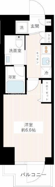 GROWS横浜阪東橋(1K/8階)の間取り写真
