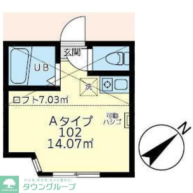 ユナイト大船エルパサージュ(ワンルーム/1階)の間取り写真