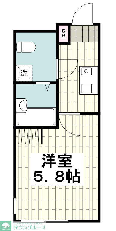 ガーデンヒルズ本牧町(1K/3階)の間取り写真