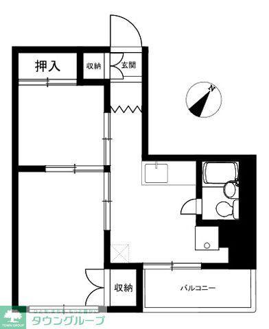 サーラ川口128(2DK/8階)の間取り写真