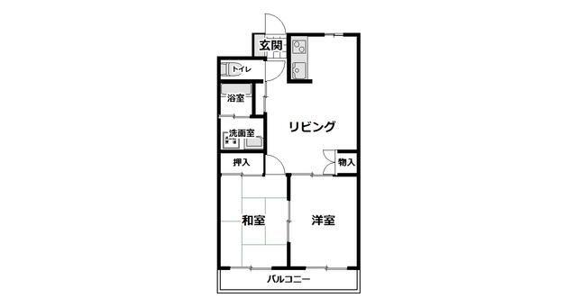メゾンコンフォール21(2LDK/1階)の間取り写真
