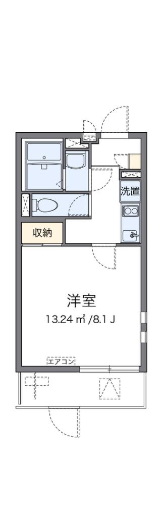 クレイノセイ柴島(1K/1階)の間取り写真