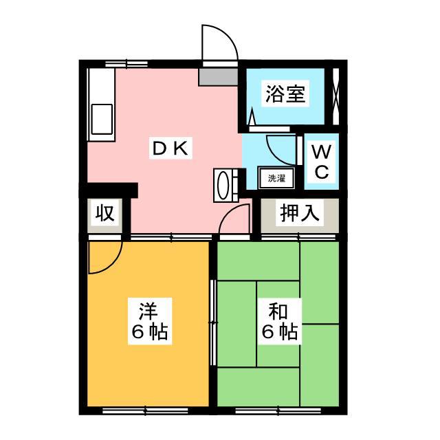 サニーコート(2DK/1階)の間取り写真