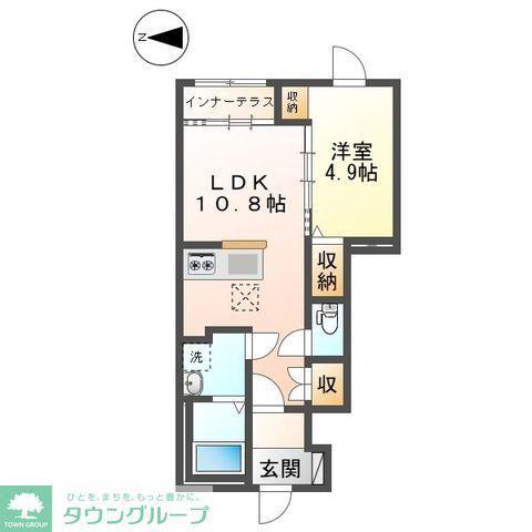 八王子市大谷町工事(1LDK/1階)の間取り写真