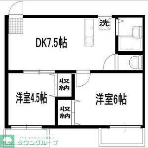 リエス蓮沼(2DK/3階)の間取り写真