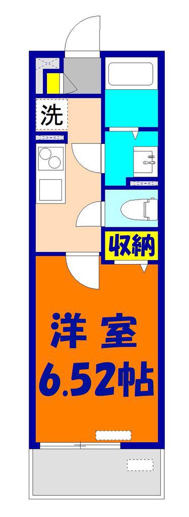 グレイス岩槻Ⅱ(1K/3階)の間取り写真