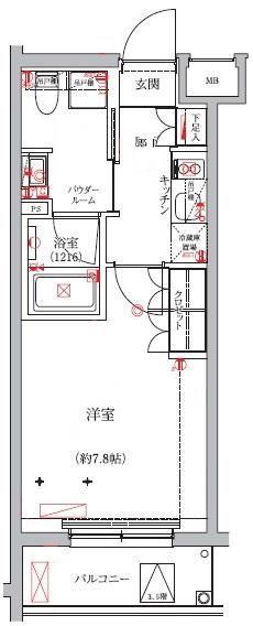 セジョリ板橋坂下II(1K/3階)の間取り写真