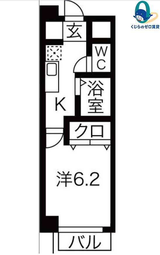 TS DREAM 千原(1K/2階)の間取り写真