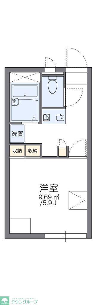レオパレスウィル(1K/2階)の間取り写真