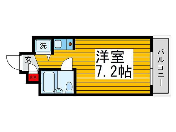 TATENOS南行徳(ワンルーム/2階)の間取り写真