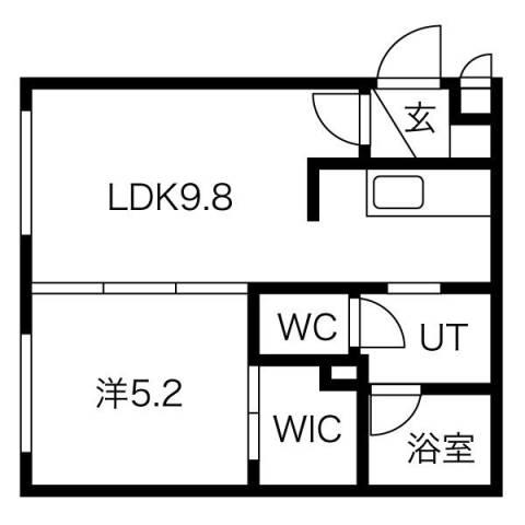 BUONA FORTUNA(1LDK/4階)の間取り写真
