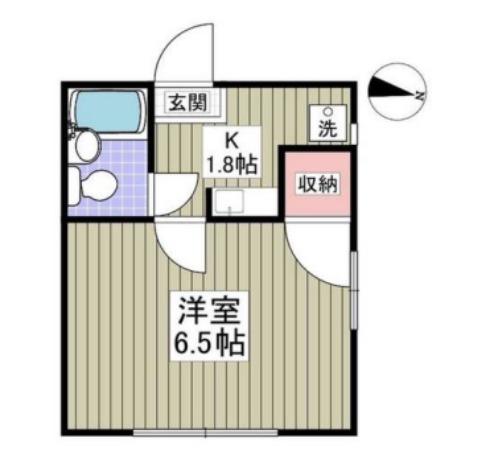 サバーブ滝頭(1K/1階)の間取り写真